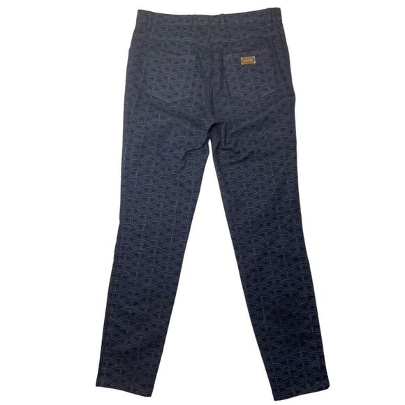 Escada Women's Straight Leg Printed Pants Dark Wash Denim Jeans Size 40 / 10 - Picture 7 of 7